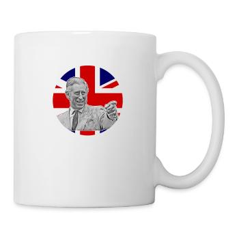 König der britischen Königsfamilie Karl III. Lang lebe es - Tasse - Weiß - Rechts
