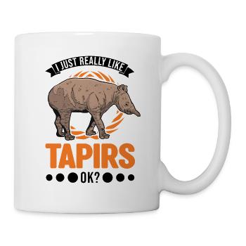 I just really like Tapirs - Mug - white - Right