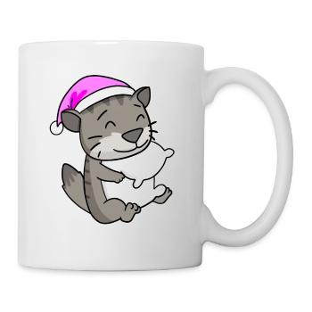 Katze Katzenrasse Sibirische Katze - Tasse - Weiß - Rechts