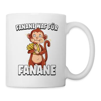 Affe Banane - Tasse - Weiß - Rechts