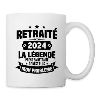 Cadeau retraité 2024, La légende prend sa retraite - Mug blanc - blanc - Droite