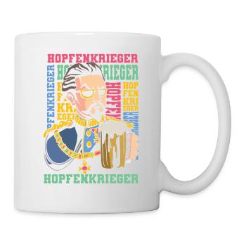 Hopfenkrieger Saufen Lustiges Bier Liebhaber Biert - Tasse - Weiß - Rechts