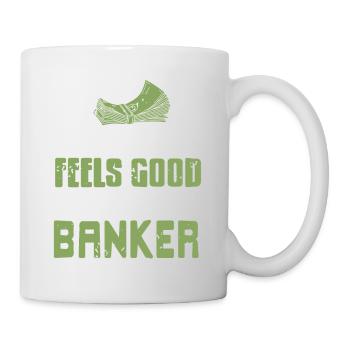 It's Just Feels Good To Be A Banker Funny Retro - Mug - white - Right