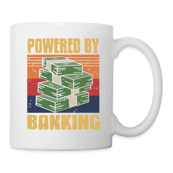 Propulsé par Banking Cool Retro Vintage Banker - Mug blanc - blanc - Droite