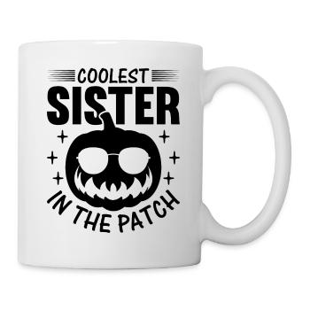 Halloween Coolest Sister dans le Patch I Sister Pum - Mug blanc - blanc - Droite