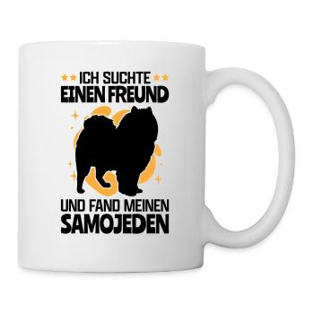 Ich fand meinen Samojede Schlittenhund - Tasse - Weiß - Rechts