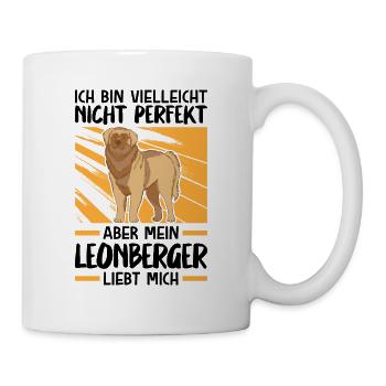 Mein Leonberger liebt mich deutscher Wachhund - Tasse - Weiß - Rechts