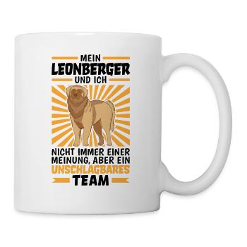 Mein Leonberger und Ich sind unschlagbar - Tasse - Weiß - Rechts