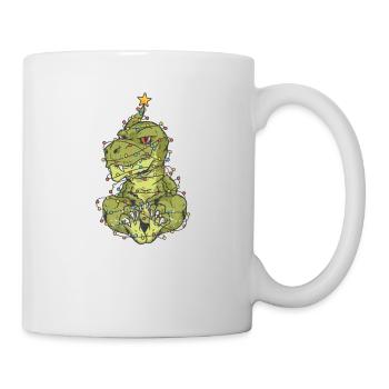 Drôle d’arbre Rex Pyjama de Noël PJ - Mug blanc - blanc - Droite