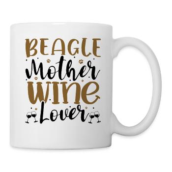 Wine Lover BEAGLE Mother - Tasse - Weiß - Rechts