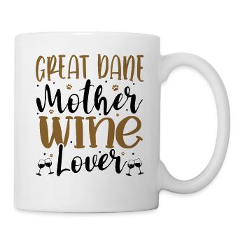 Amateur de vin GREAT DANE Mère - Mug blanc - blanc - Droite