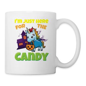 Je suis juste ici pour la bête d’Halloween effrayante de bonbons - Mug blanc - blanc - Droite