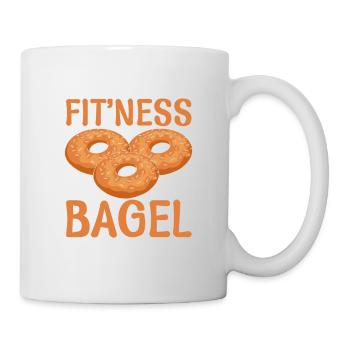 Bagel Essen Geschenk Bagel - Tasse - Weiß - Rechts