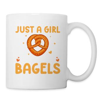 Bagel Essen Geschenk Bagel - Tasse - Weiß - Rechts