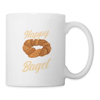 Bagel Essen Geschenk Bagel - Tasse - Weiß - Rechts