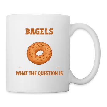 Bagel Essen Geschenk Bagel - Tasse - Weiß - Rechts