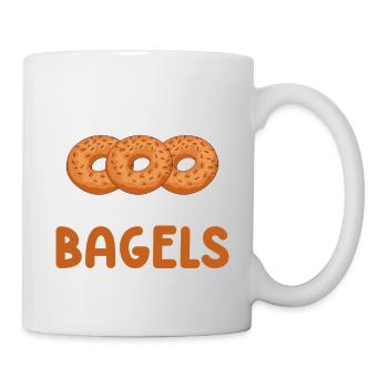 Bagel Essen Geschenk Bagel - Tasse - Weiß - Rechts