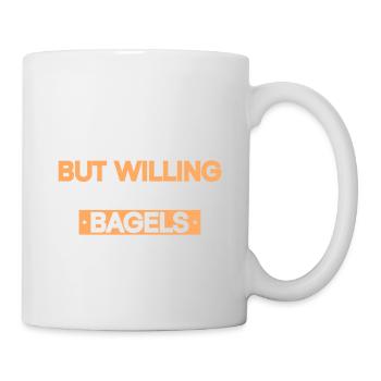 Bagel Essen Geschenk Bagel - Tasse - Weiß - Rechts