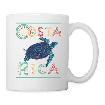 Turtle Costa Rica Vacation, Costa Rica Travel - Mug - white - Right