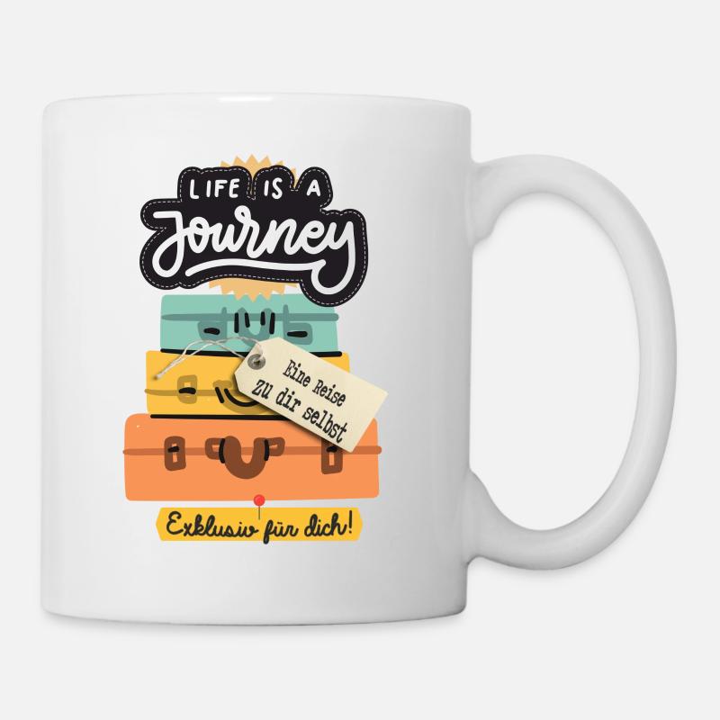 Life is a journey - Tasse - Weiß