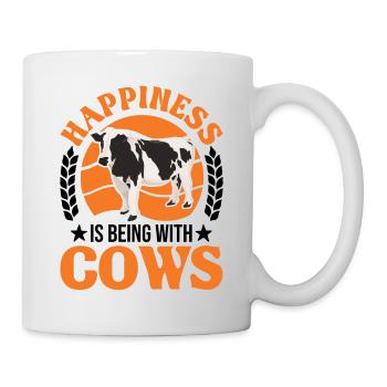 Cow Luck Farmer Cattle breeder Cows - Mug - white - Right