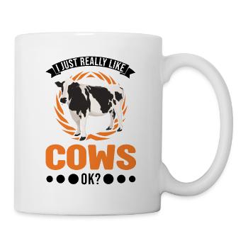 J’aime vraiment Cows Cattle Breeder Cow - Mug blanc - blanc - Droite