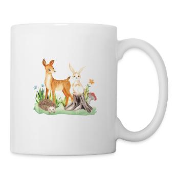 Animal deer rabbit hedgehog Elíana - Tasse - Weiß - Rechts