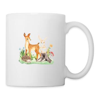 Animal deer rabbit hedgehog Sofia - Tasse - Weiß - Rechts