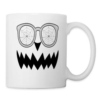 Funny Scary Halloween Pumpkin Face Glasses - Mug - white - Right