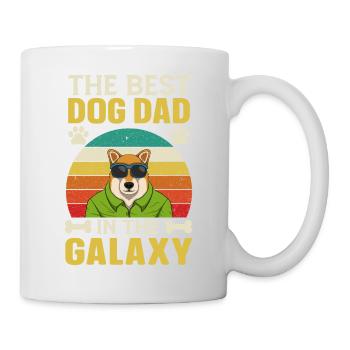 Funny Dog Dad Best Dog Dad in the Galaxy - cats - Mug - white - Right