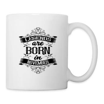 Les légendes sont nées en novembre Mois de naissance - Mug blanc - blanc - Droite