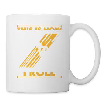 Voici comment je roule chantier de construction d’excavatrice - Mug blanc - blanc - Droite