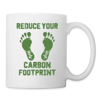 ökologischer Fußabdruck Umweltschutz Klimawandel - Tasse - Weiß - Rechts