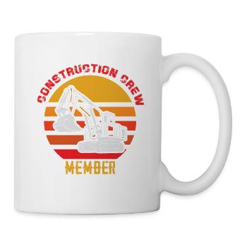 Bauarbeiter Bagger construction crew - Tasse - Weiß - Rechts