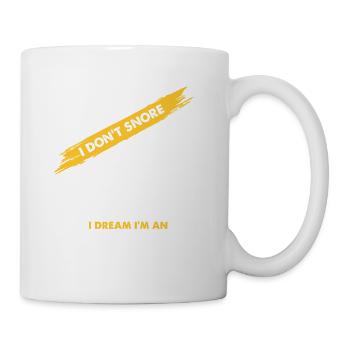 Ich schnarche nicht, im Traum bin ich ein Bagger - Tasse - Weiß - Rechts