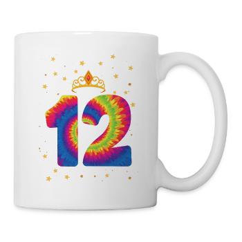 12th birthday Krone | Tie Dye Themed Birthday | - Mug - white - Right