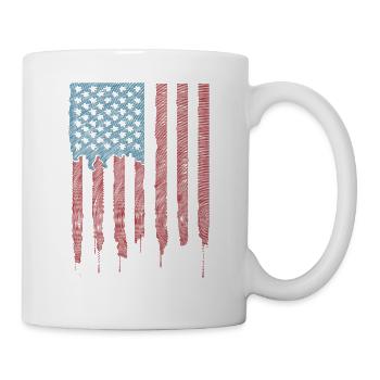 Amerikanischer Flagge USA United States Of America - Tasse - Weiß - Rechts