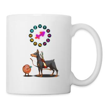 Funny Dog Lover Horoscope Sagittarius Zodiac Sign - Mug - white - Right
