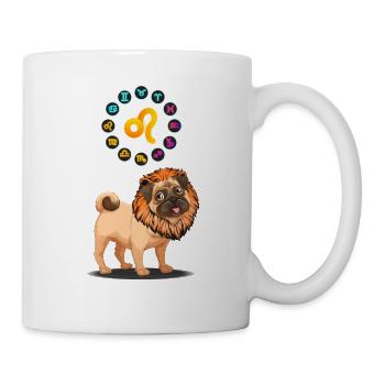 Funny Dog Lover Horoscope Leo Zodiac Sign Pet Cool - Mug - white - Right