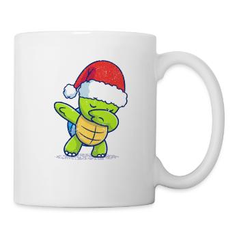 Dabbing Turtle Casquette de Père Noël - Mug blanc - blanc - Droite