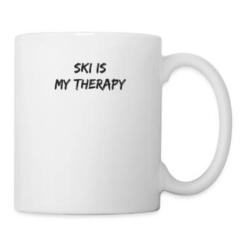 Ski - Le ski est ma thérapie - Mug blanc - blanc - Droite