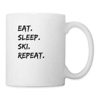 Ski - eat. Sleep. ski. repeat. - Mug - white - Right