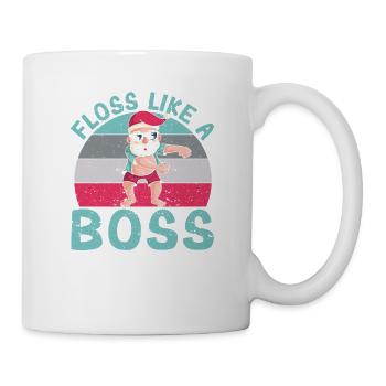 Funny Santa Claus Weihnachten Flossing Xmas Floss - Tasse - Weiß - Rechts