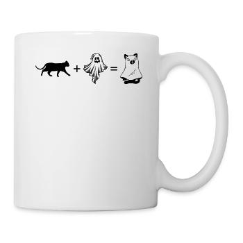 Halloween Cat Ghost I Cat + Ghost = Halloween Ghos - Mug - white - Right