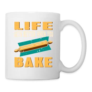 Life Gets Better When You Bake Cool Retro Baker - Mug - white - Right