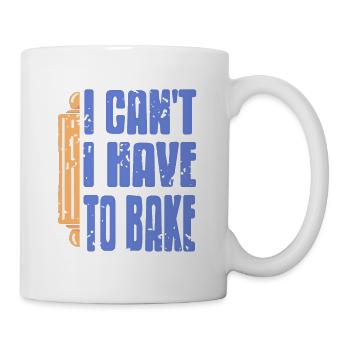 Je ne peux pas avoir à cuire cool Drôle Retro Baker - Mug blanc - blanc - Droite