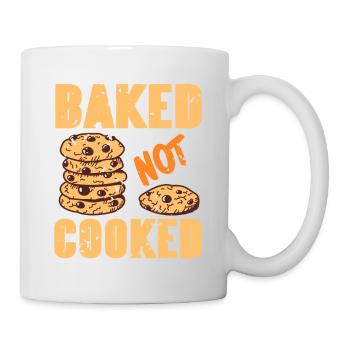 Baked Not Cooked Retro Funny Baking Baker T-Shirt - Mug blanc - blanc - Droite