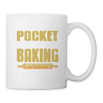 Job Fills Your Pocket Baking Will Fill Your Heart - Tasse - Weiß - Rechts