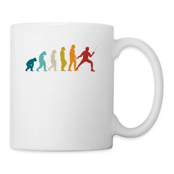 Fechten - Tasse - Weiß - Rechts