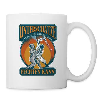 Fechten Mädchen - Tasse - Weiß - Rechts